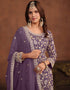 chic viola purple faux georgette designer party wear salwar suit with viola purple faux georgette df-174-7402 Front View